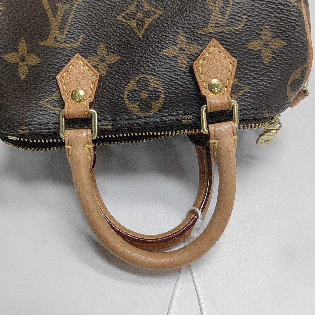 SPEEDY Nano Monogram Coated Canvas Brown