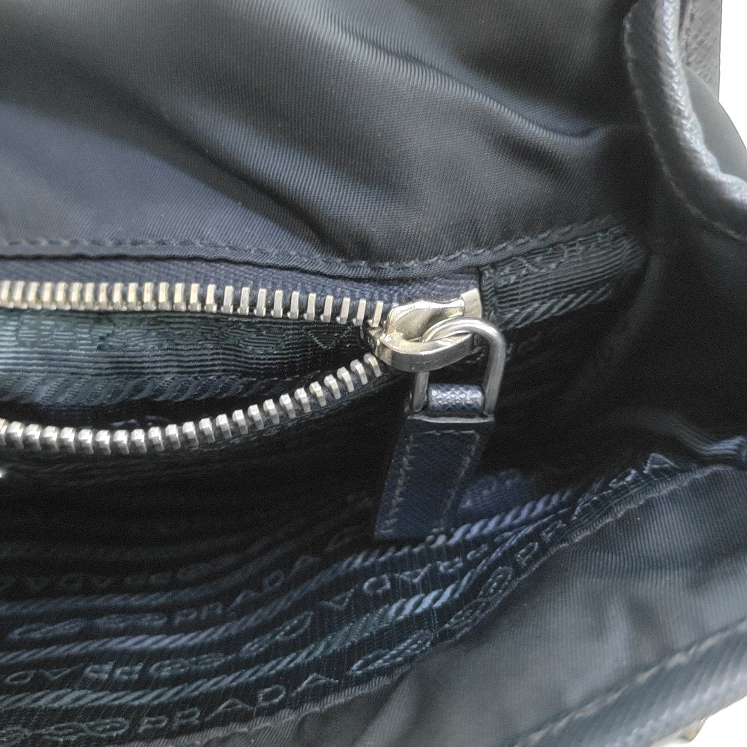 Fabric Shoulder Bag Blue