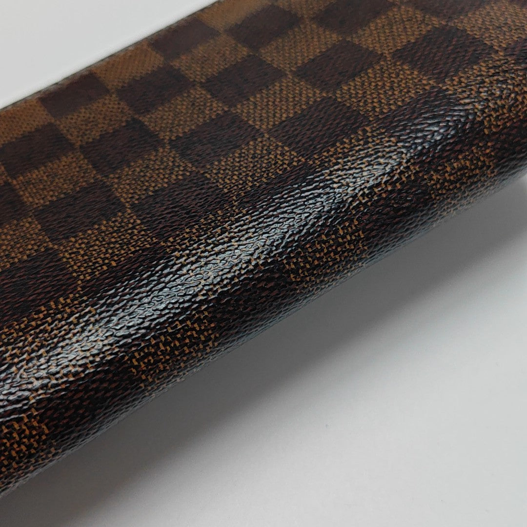 ZIPPY Damier Ebene Coated Canvas Brown Wallet