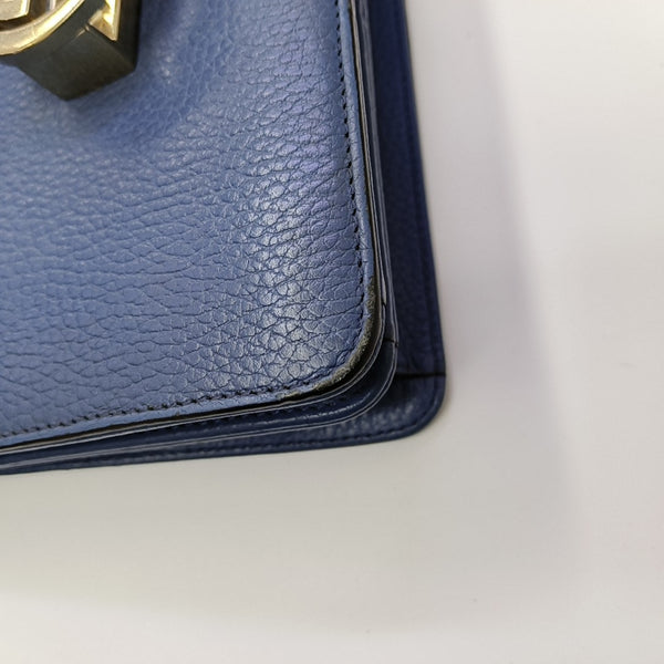 Interlocking G Small Calfskin Blue