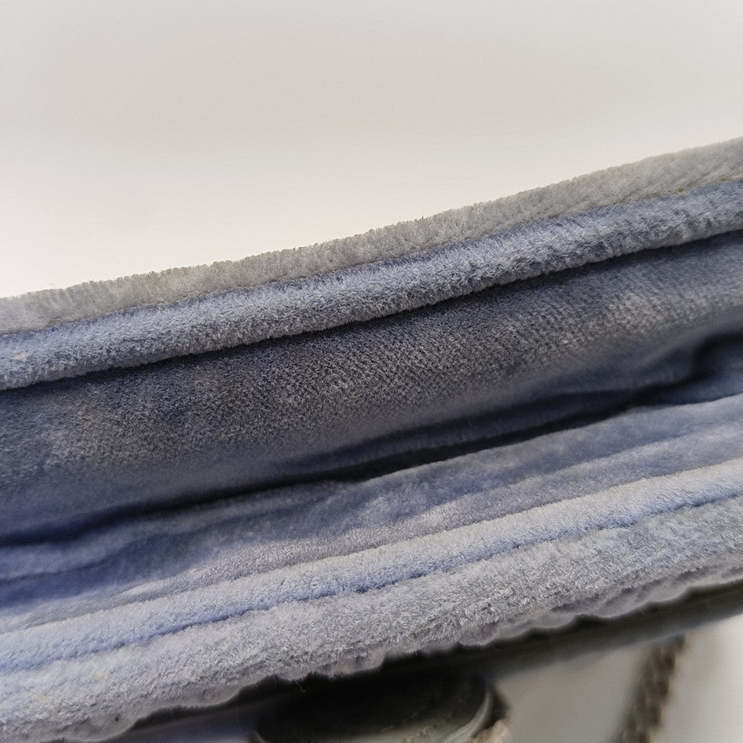 Velvet Shoulder Bag Blue