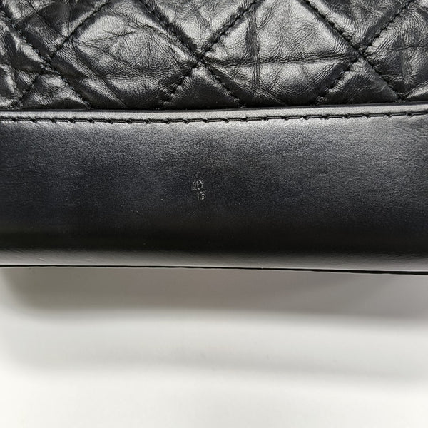 GABRIELLE Small Quilted Calfskin Black