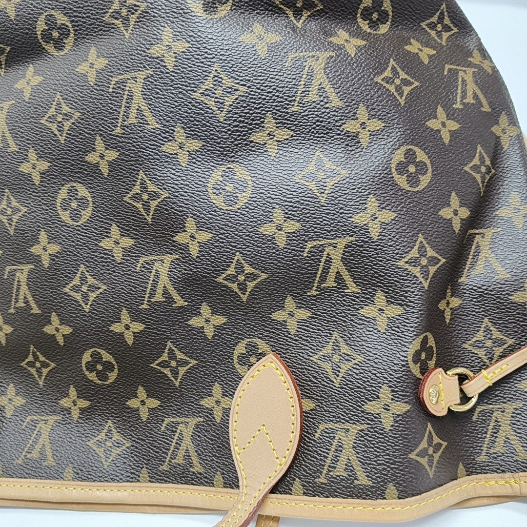 NEVERFULL MM Monogram Coated Canvas Brown