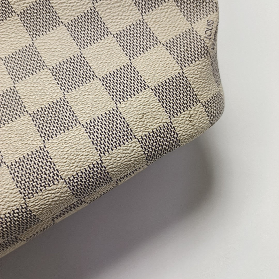 NEVERFULL MM Damier Azur Coated Canvas White
