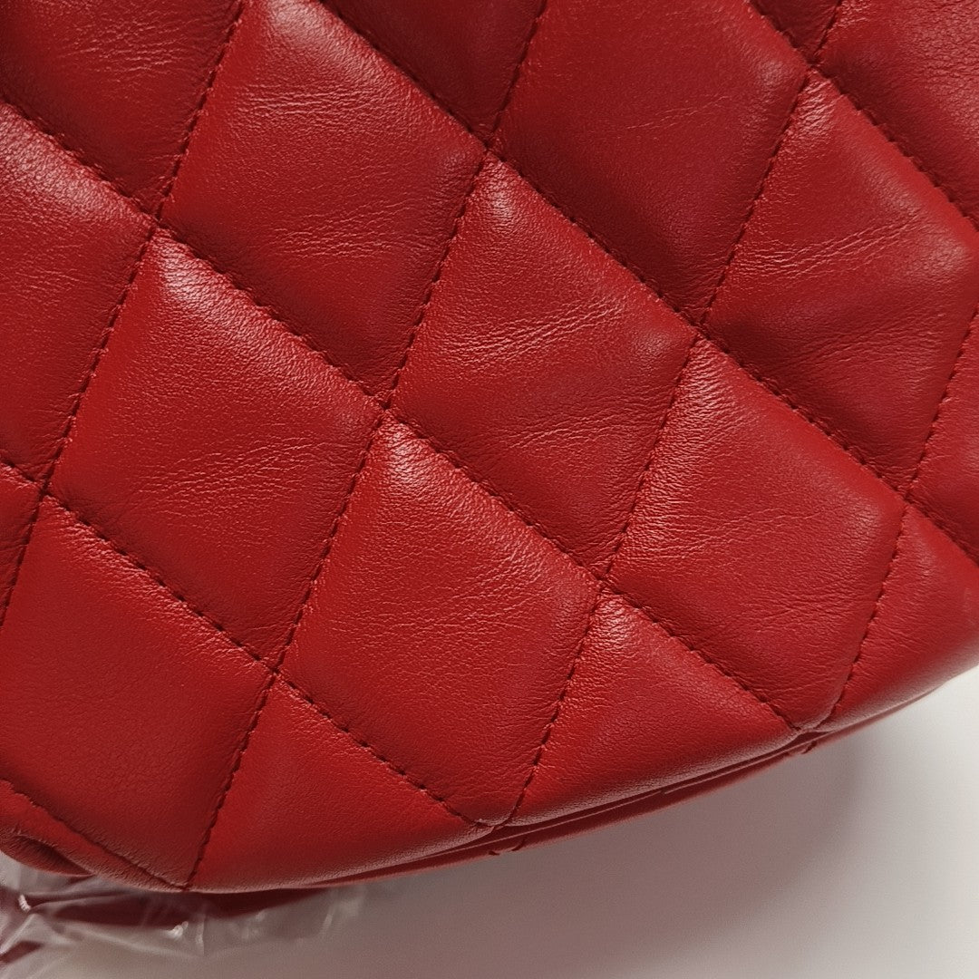 B. Quilted Calfskin Red