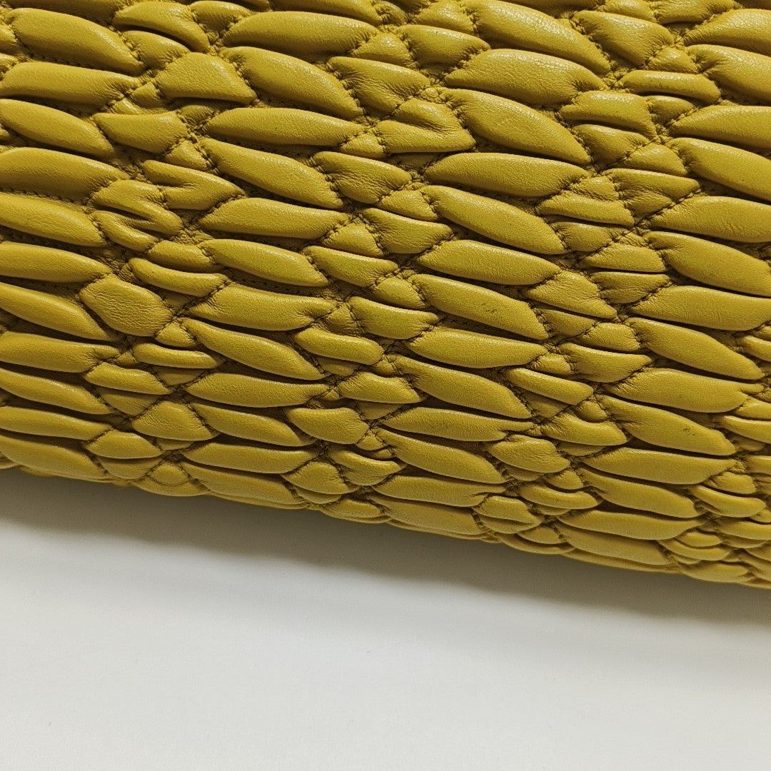 Quilted Lambskin Shoulder Bag Yellow