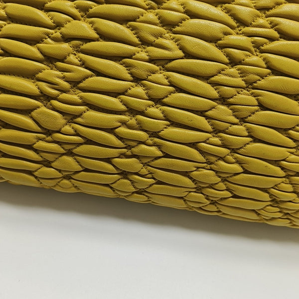 Quilted Lambskin Shoulder Bag Yellow