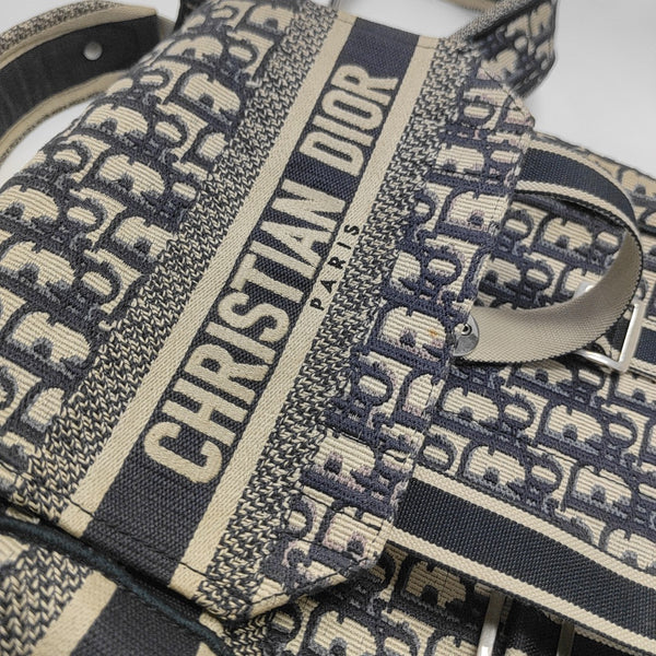 Oblique Canvas Backpack Blue