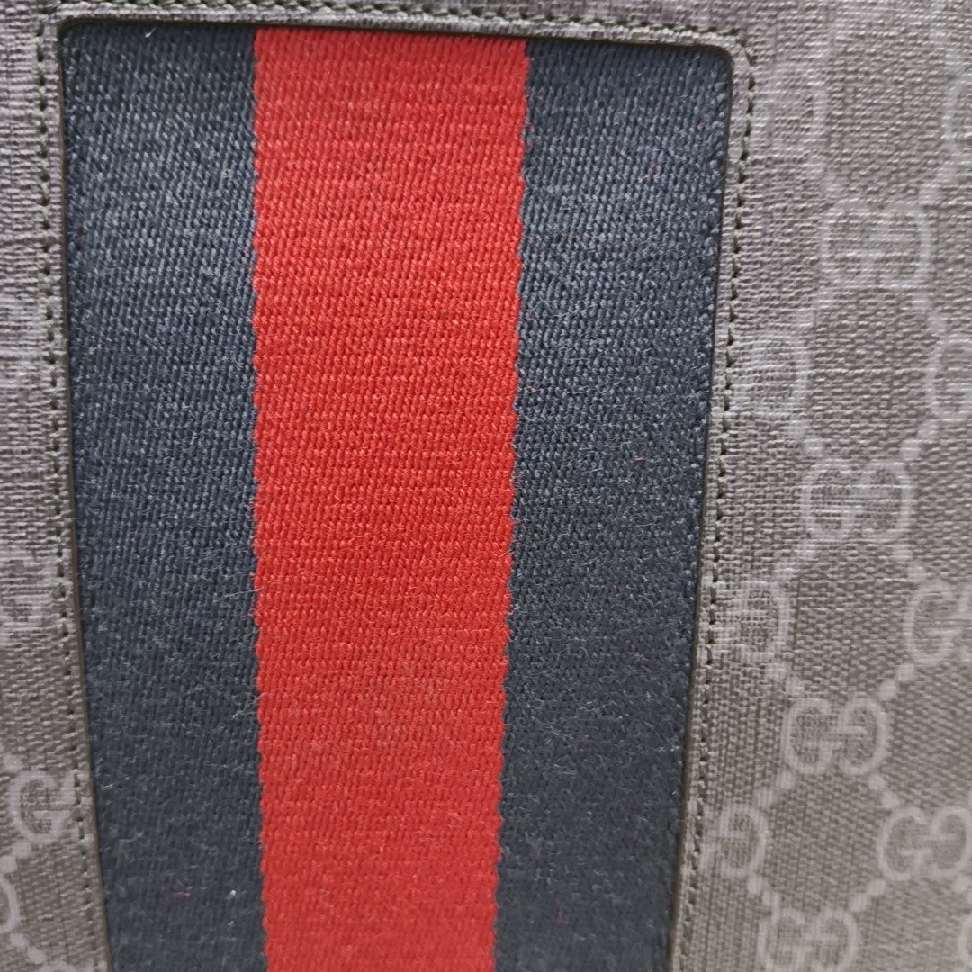 GG Supreme Monogram Coated Canvas Gray