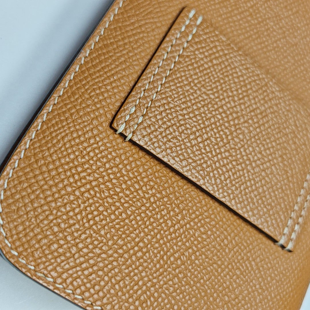 Constance Slim Epsom Brown Wallet