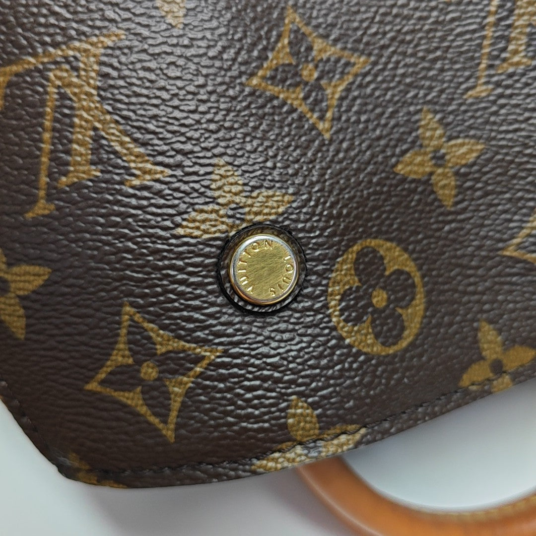 MONTAIGNE Monogram Coated Canvas Brown