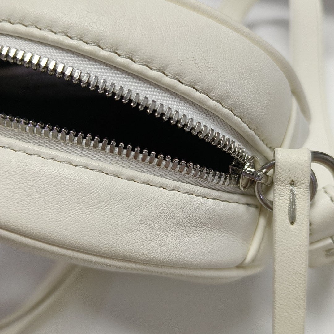 Lambskin Crossbody Bag White