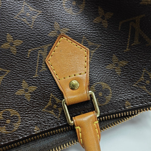 SPEEDY 30 Monogram Coated Canvas Brown