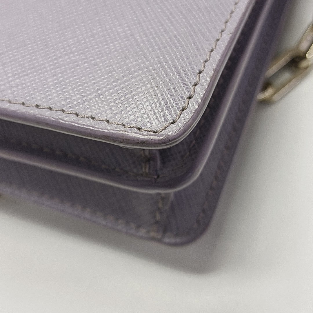Fold Wallet Leather Purple