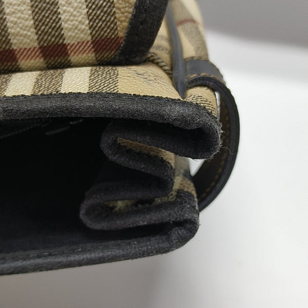 Coated Canvas Top Handle Bag Beige