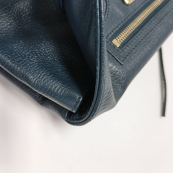 Authenticated pre-owned  Classic Metallic Edge City Calfskin Blue - Clutch at Looply
