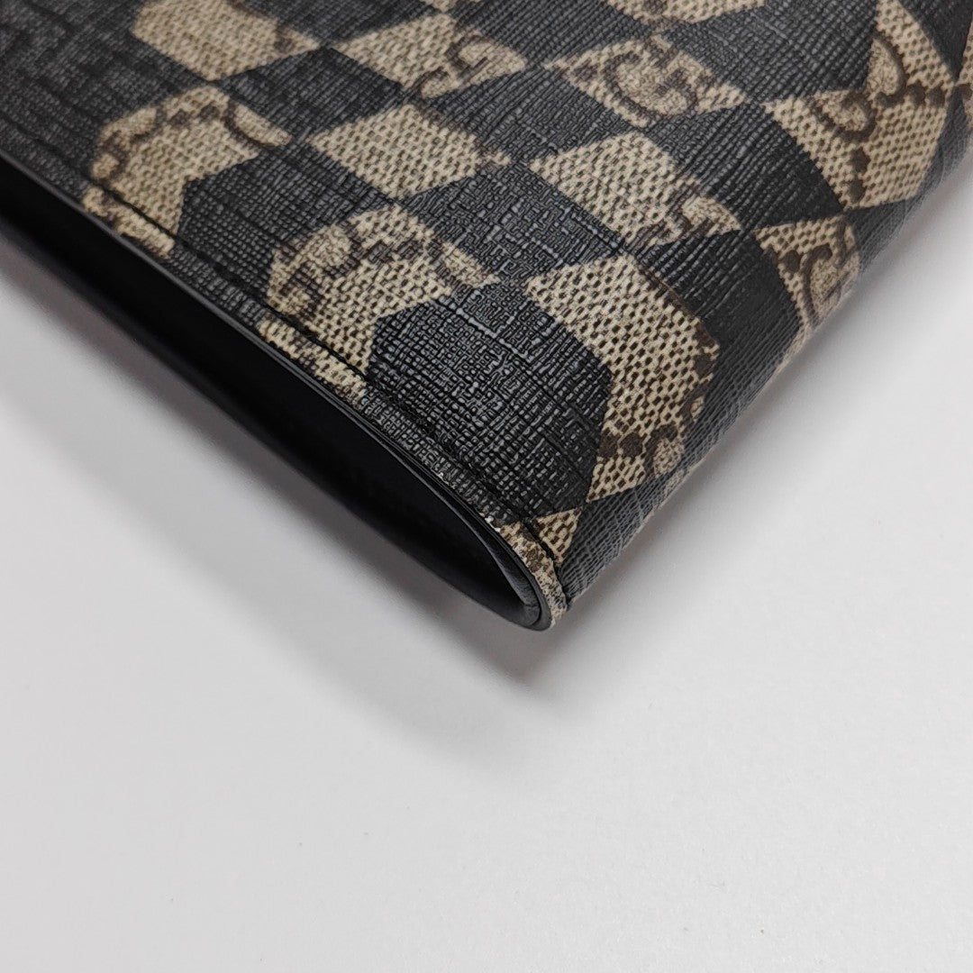 Monogram Coated Canvas Clutch Beige