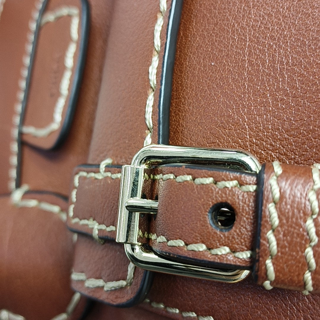Edith Mini Quilted Calfskin Brown
