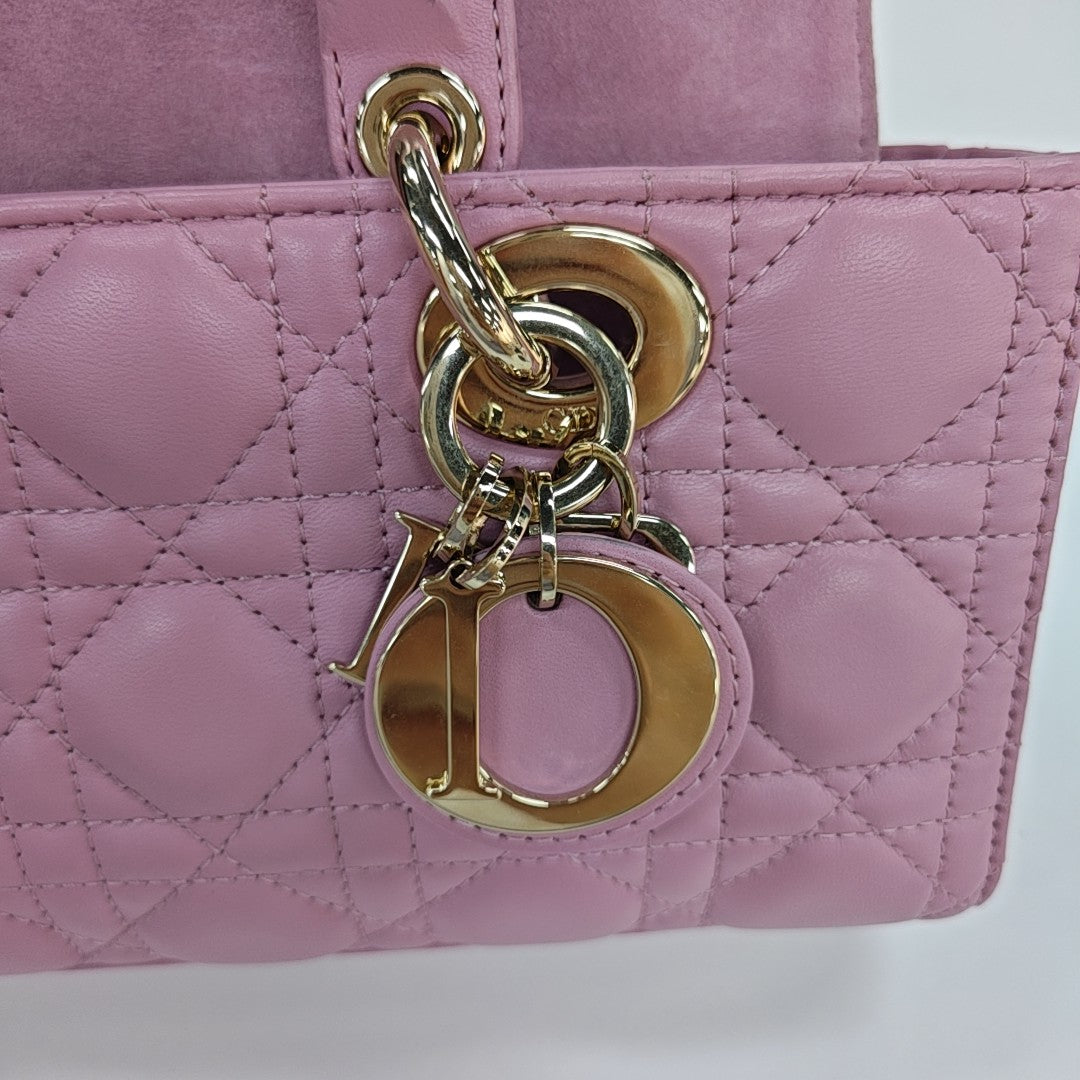 Lady D-Joy Small Cannage Lambskin Purple
