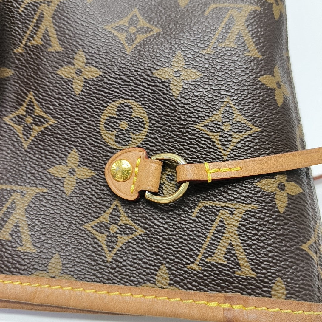 NEVERFULL MM Monogram Coated Canvas Brown