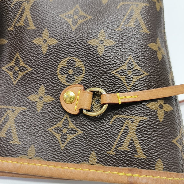 NEVERFULL MM Monogram Coated Canvas Brown