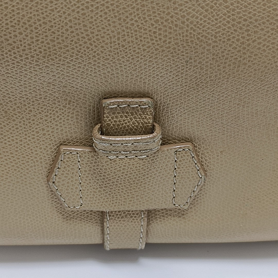 Calfskin Top Handle Bag Beige