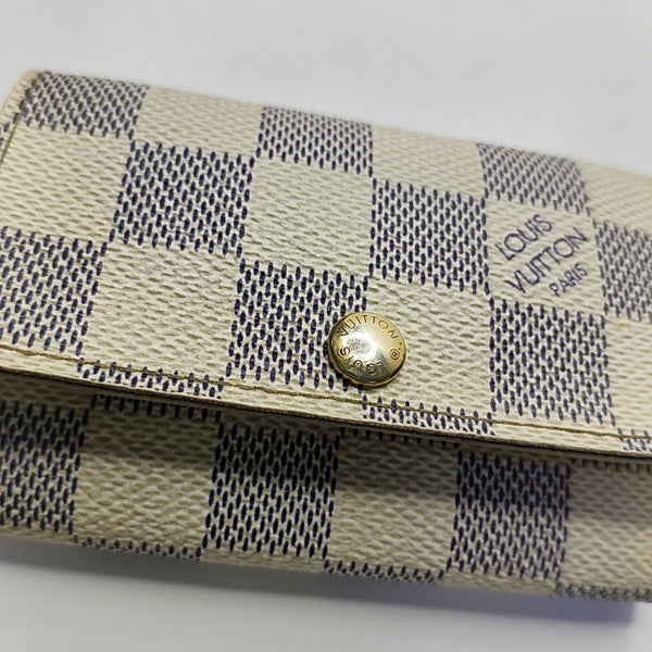 Damier Azur Coated Canvas Key Pouch White