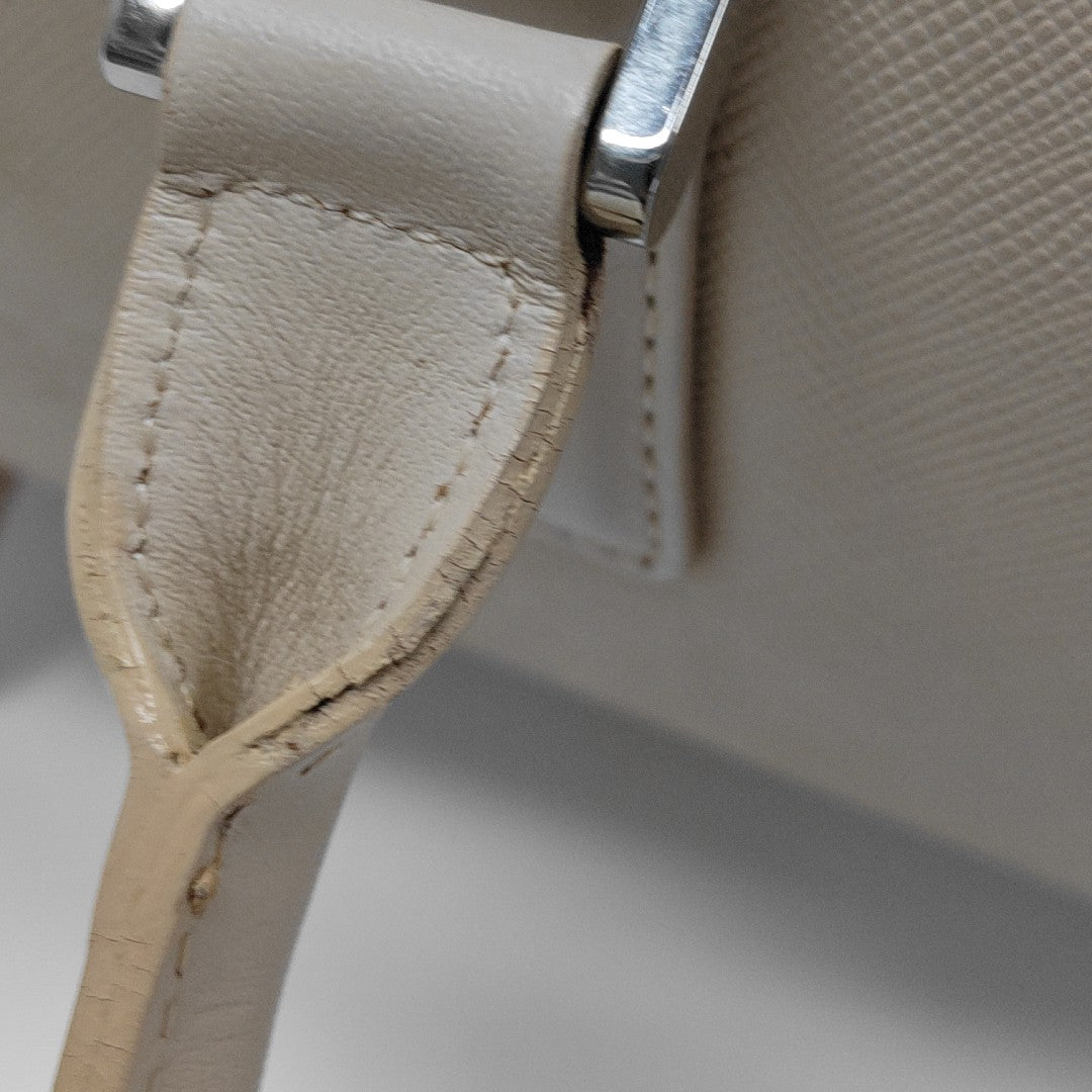 Calfskin Top Handle Bag Beige