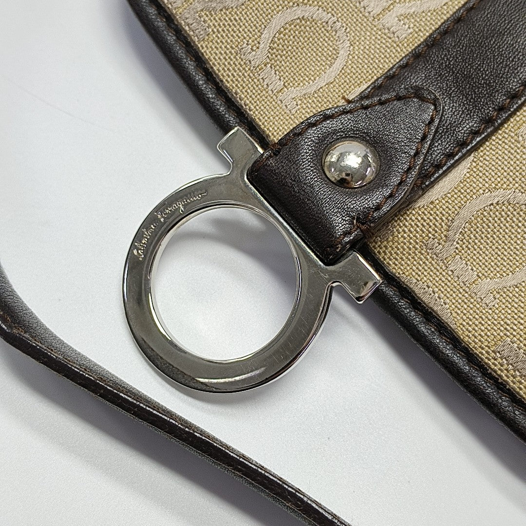 Canvas Top Handle Bag Brown