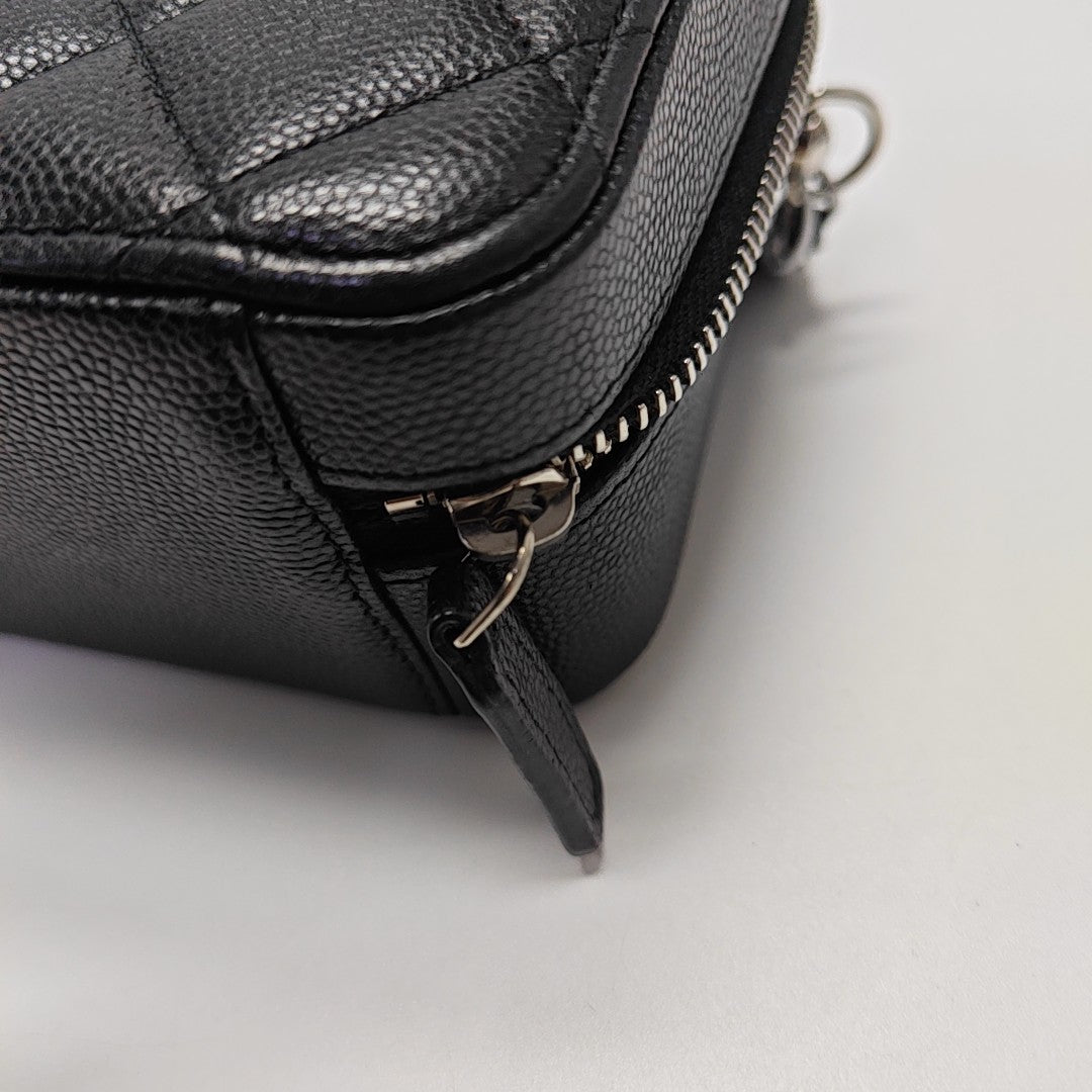 SURPIQUE Quilted Grained Calfskin Black