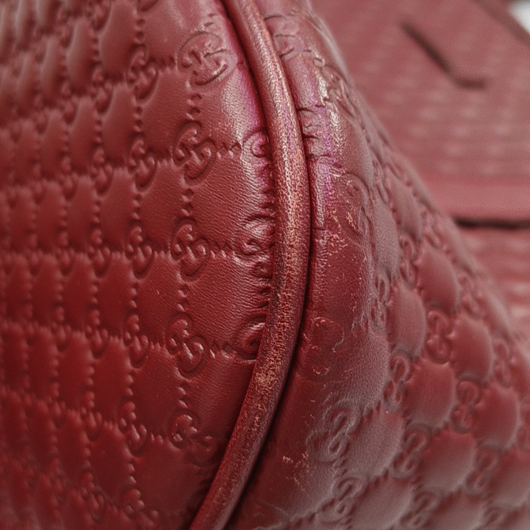 Microguccissima Monogram Calfskin Red