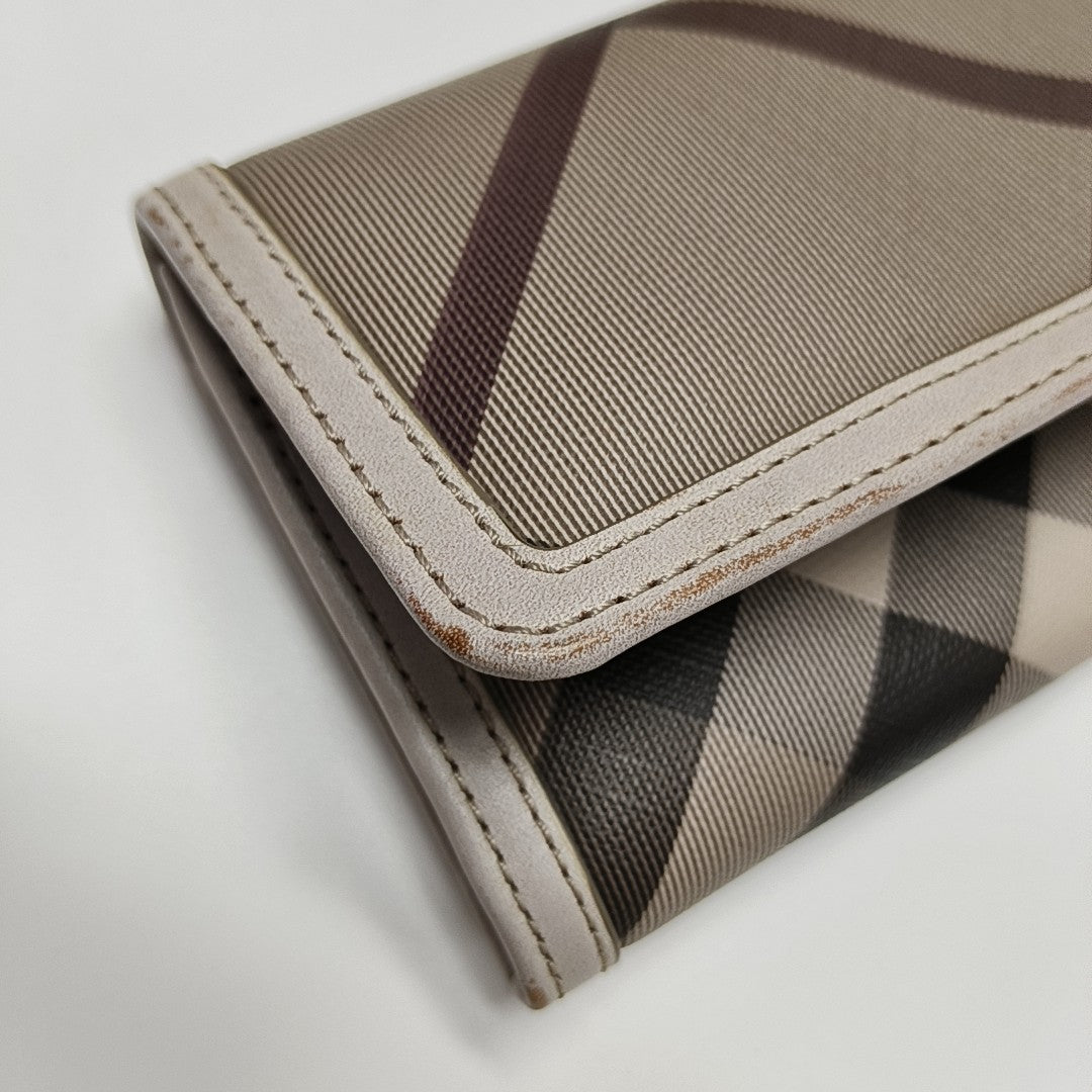 Coated Canvas Wallet Gray