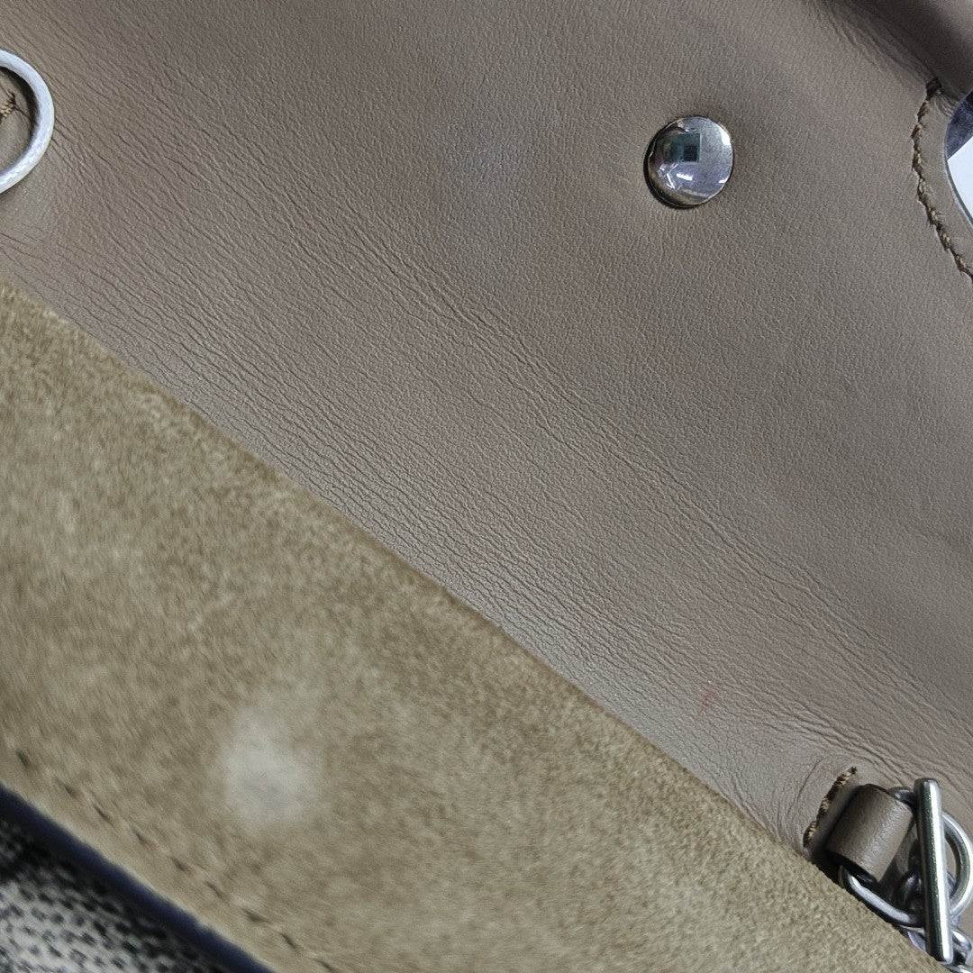 Dionysus Super Mini Monogram Coated Canvas Beige