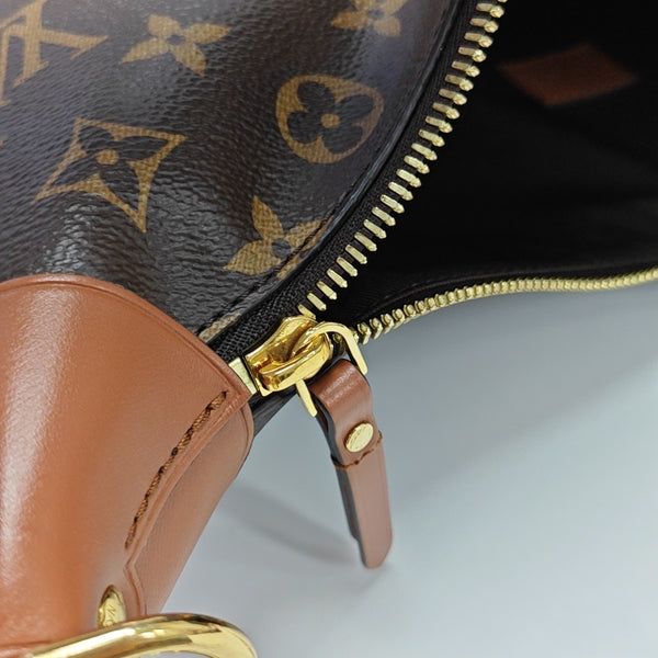 LOOP HOBO Monogram Coated Canvas Brown