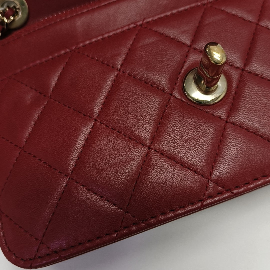 WOC Quilted Lambskin Red