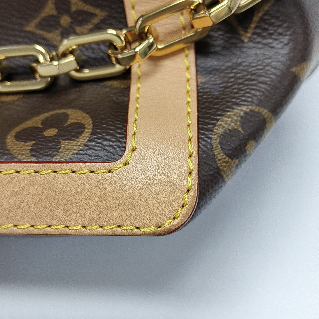 DAUPHINE GM Monogram Coated Canvas Brown