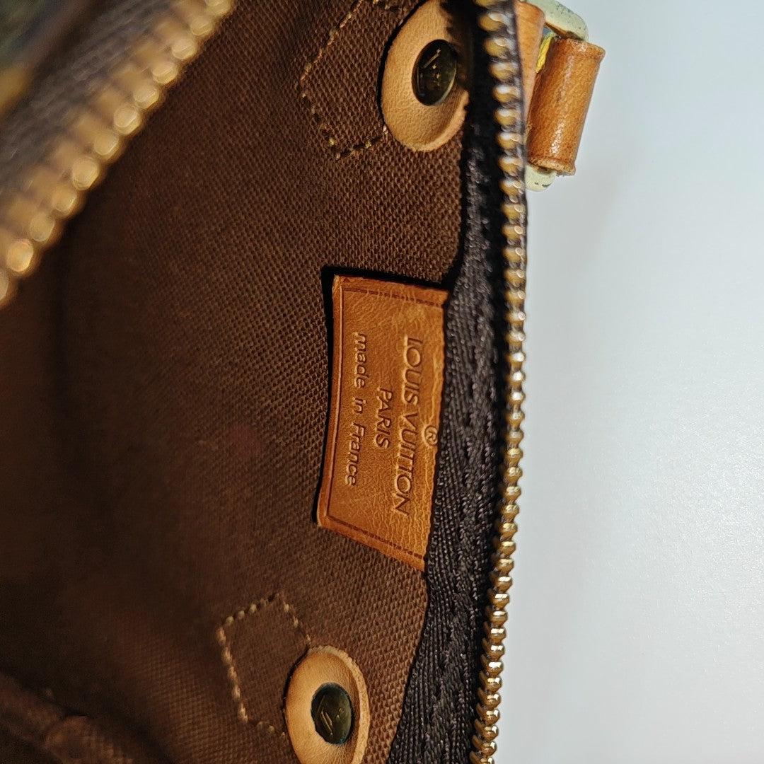 SPEEDY Nano Monogram Coated Canvas Brown