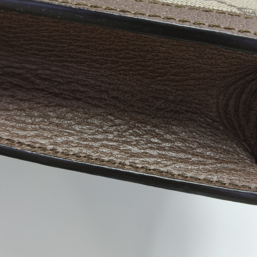 Ophidia Medium Monogram Coated Canvas Beige