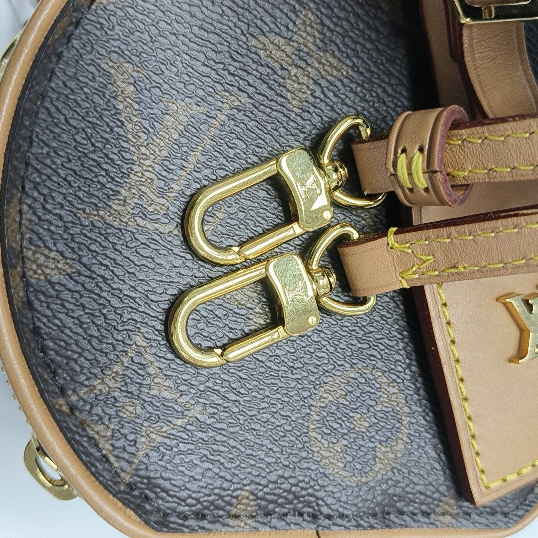 BOITE CHAPEAU Mini Monogram Coated Canvas Brown