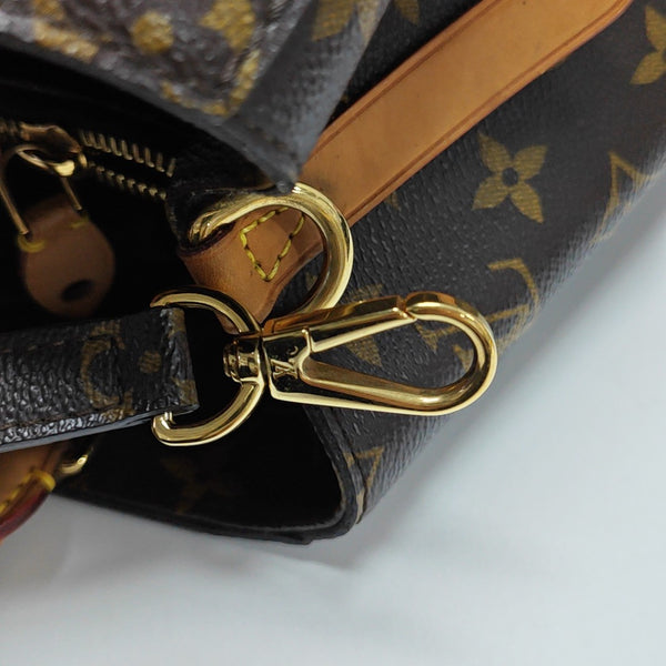 MONTAIGNE MM Monogram Coated Canvas Brown