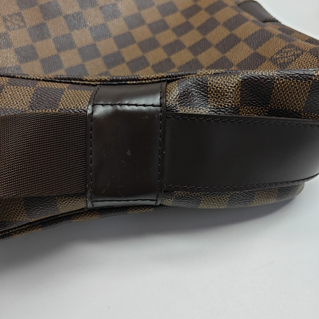 NAVIGLIO MM Damier Ebene Coated Canvas Brown