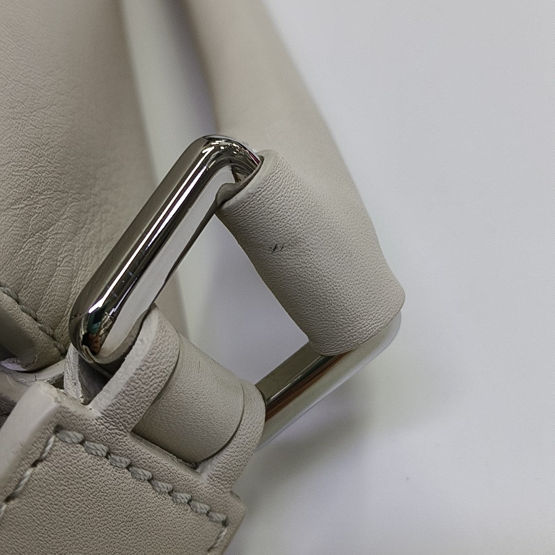 Puzzle Small Calfskin White