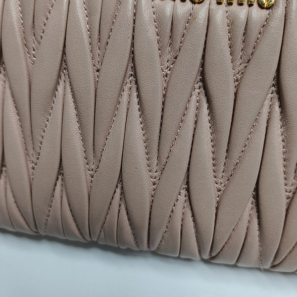 Quilted Lambskin Wallet Pink
