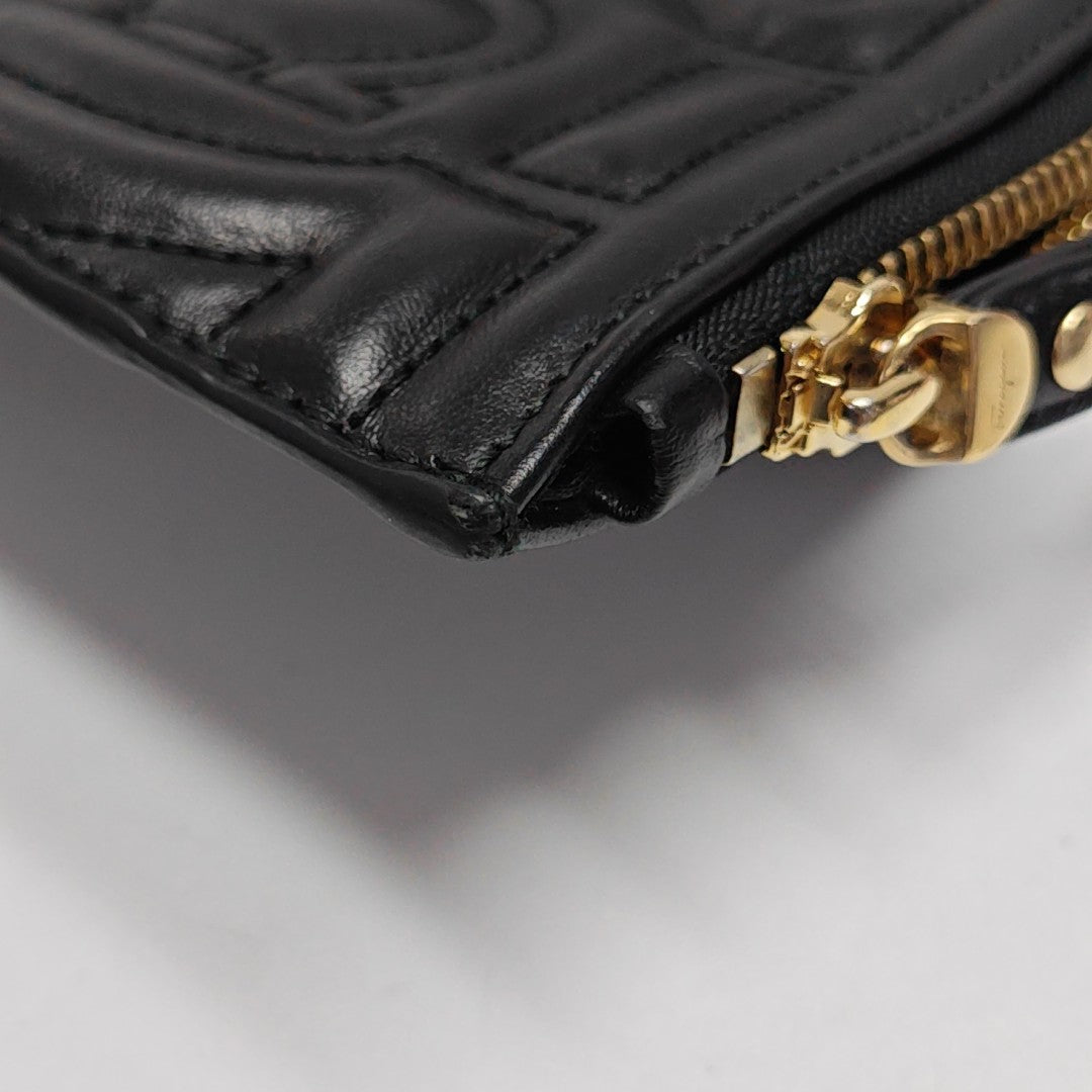Quilted Calfskin Clutch Black