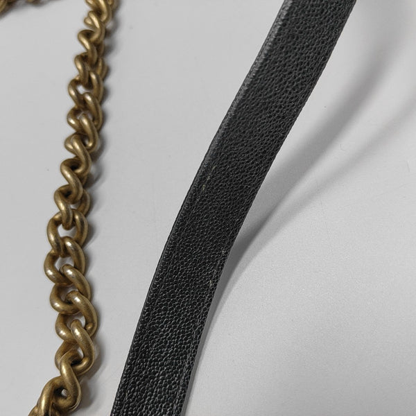 BOY CHANEL Mini Quilted Grained Calfskin Black