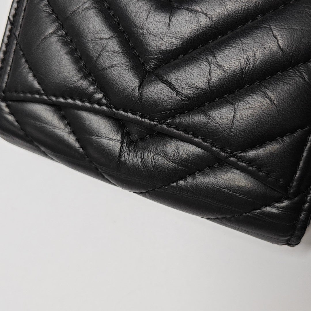 2.55 Chevron Calfskin Black Wallet