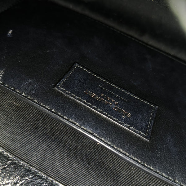 NIKI Small Chevron Calfskin Black