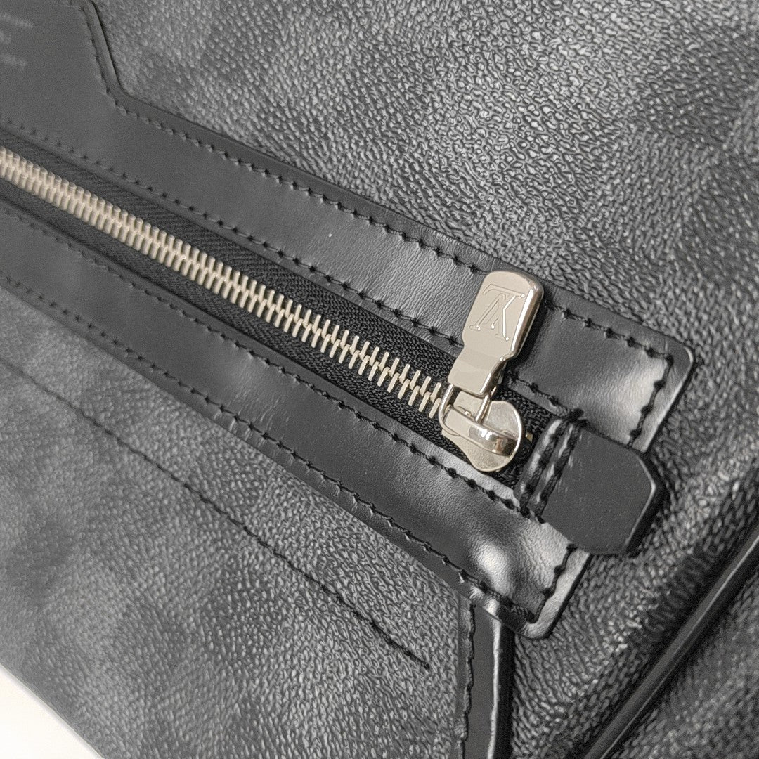 DANIEL GM Damier Graphite Coated Canvas Gray
