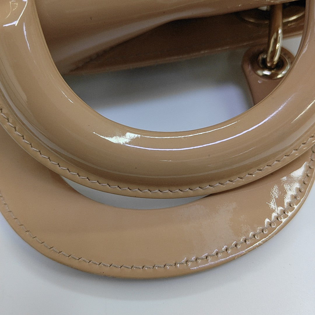 Lady Dior Mini Cannage Patent Leather Pink