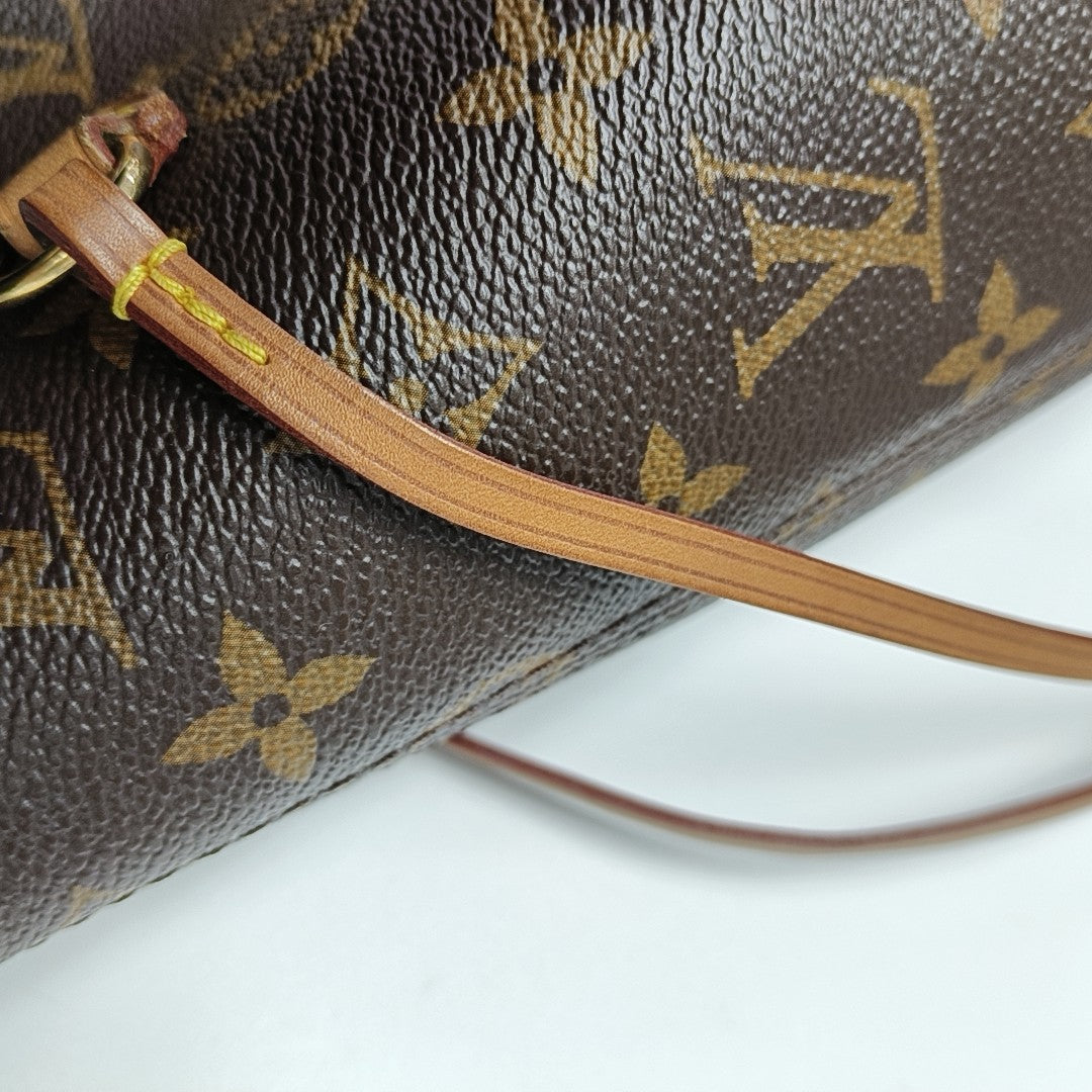 NEVERFULL MM Monogram Coated Canvas Brown